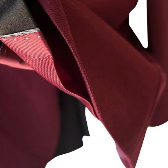 GUC Bellio Slim Fit Burgundy/Black 1-button Tuxedo Jacket (38L) & Pants (32L) - Picture 10 of 12